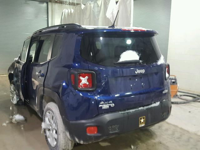 ZACCJBBT7GPD62845 - 2016 JEEP RENEGADE L BLUE photo 3