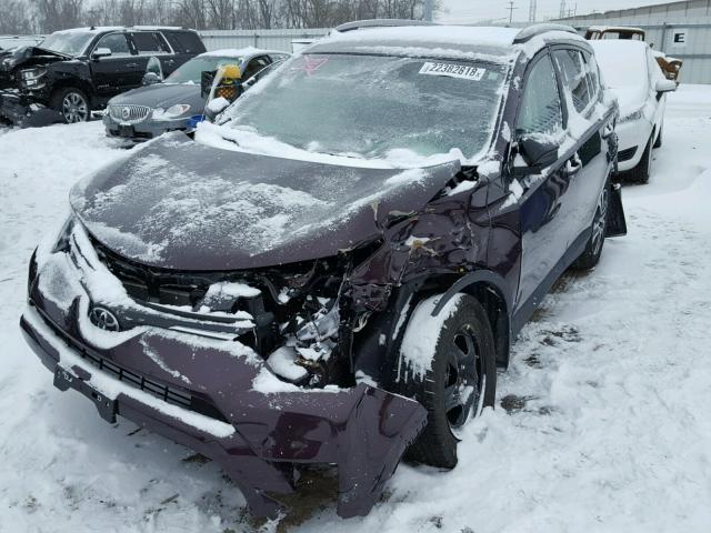 2T3BFREV8HW606878 - 2017 TOYOTA RAV4 LE MAROON photo 2