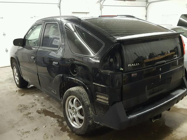 3G7DA03E45S543369 - 2005 PONTIAC AZTEK BLACK photo 3