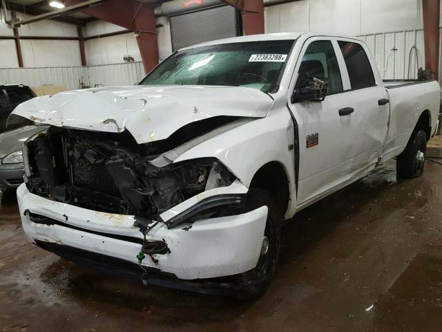 3D7TT2CT6AG173711 - 2010 DODGE RAM 2500 WHITE photo 2