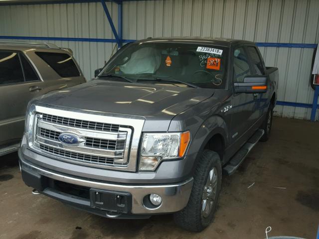 1FTFW1ET5DFB05962 - 2013 FORD F150 SUPER GRAY photo 2