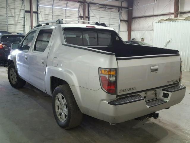 2HJYK165X6H525878 - 2006 HONDA RIDGELINE SILVER photo 3