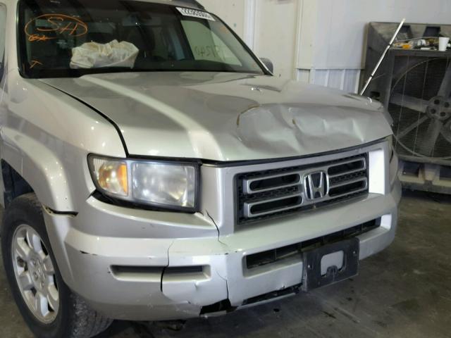 2HJYK165X6H525878 - 2006 HONDA RIDGELINE SILVER photo 9