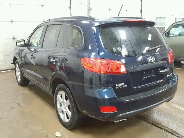 5NMSH13E08H146814 - 2008 HYUNDAI SANTA FE S BLUE photo 3