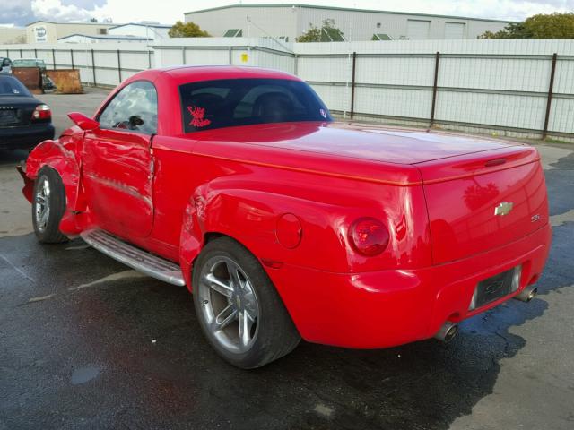 1GCES14H25B116589 - 2005 CHEVROLET SSR RED photo 3