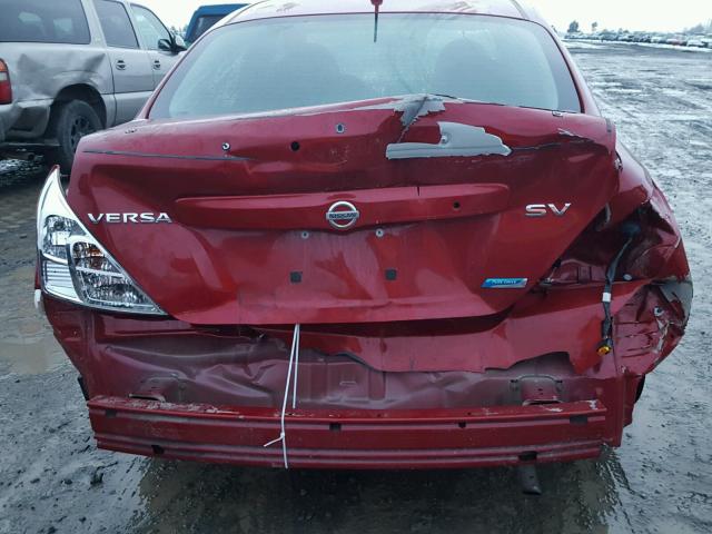 3N1CN7AP2FL927082 - 2015 NISSAN VERSA S RED photo 9