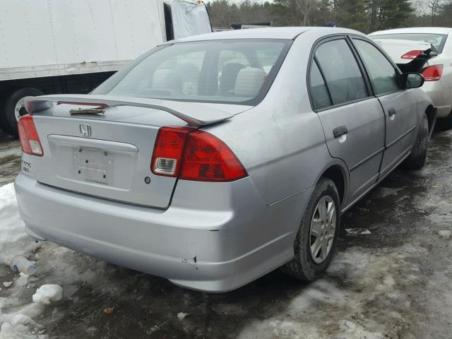 2HGES16304H560448 - 2004 HONDA CIVIC DX V SILVER photo 4