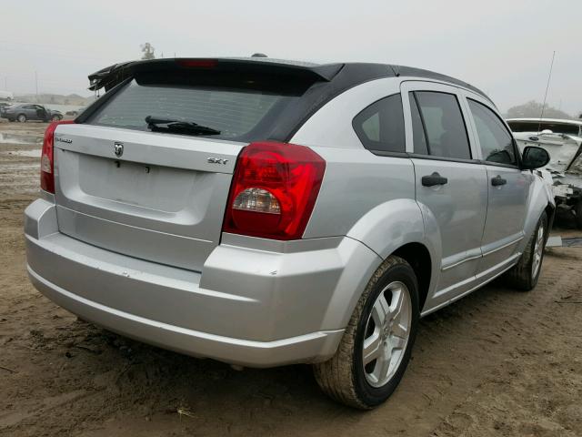 1B3HB48B37D169220 - 2007 DODGE CALIBER SX SILVER photo 4