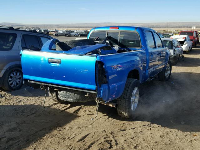 5TEMU52N97Z380459 - 2007 TOYOTA TACOMA DOU BLUE photo 4