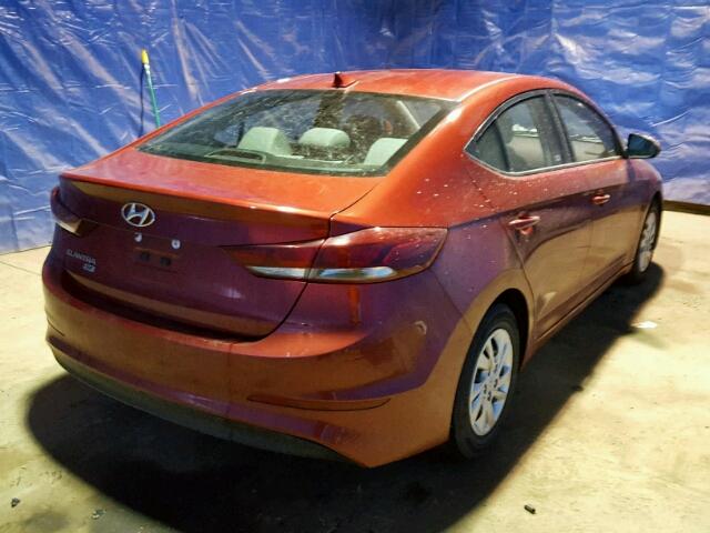 5NPD74LF9HH079882 - 2017 HYUNDAI ELANTRA RED photo 4