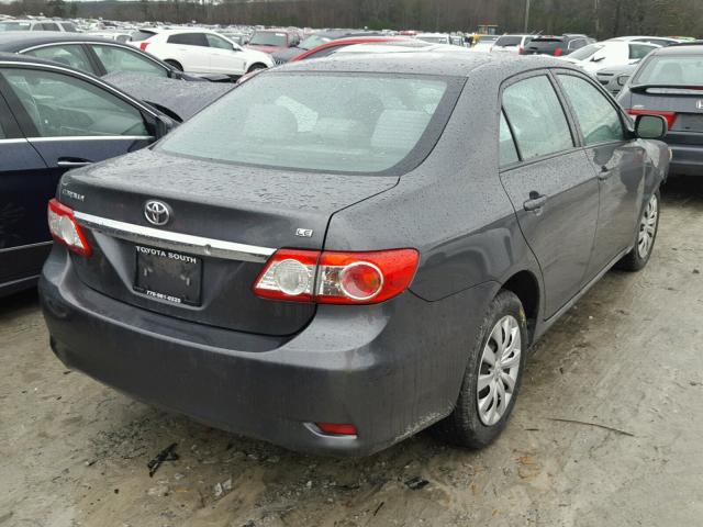 2T1BU4EE9CC863401 - 2012 TOYOTA COROLLA BA GRAY photo 4