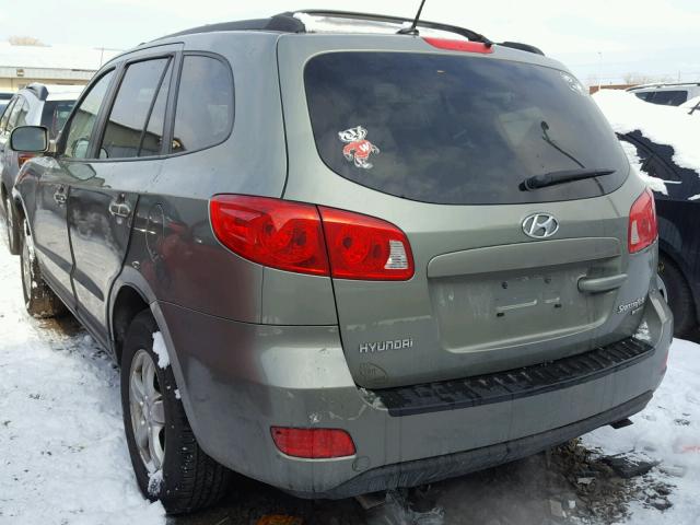 5NMSG73D88H204293 - 2008 HYUNDAI SANTA FE G GREEN photo 3