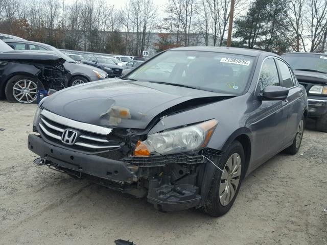 1HGCP2F32CA100493 - 2012 HONDA ACCORD LX GRAY photo 2