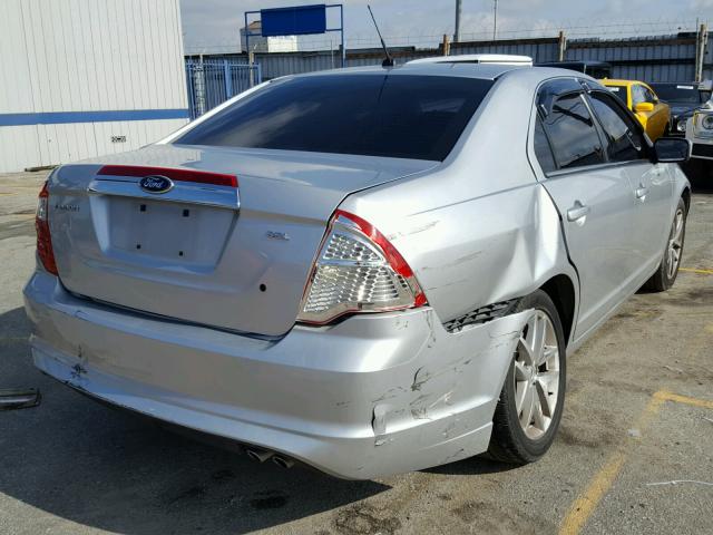 3FAHP0JA7CR398677 - 2012 FORD FUSION SEL SILVER photo 4