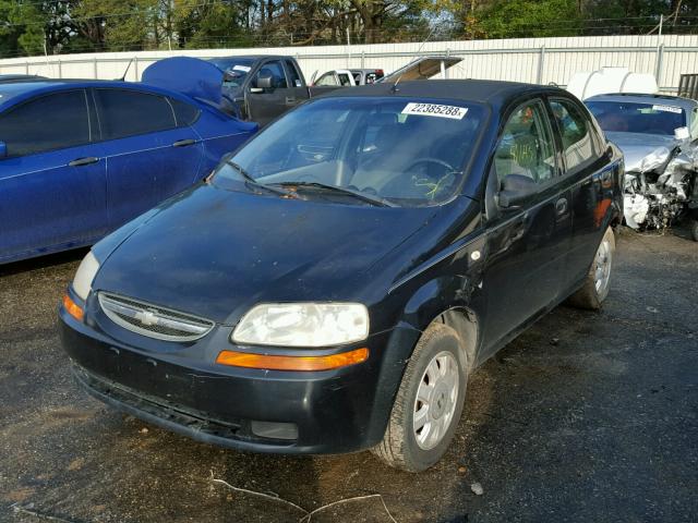 KL1TG52645B295307 - 2005 CHEVROLET AVEO LT BLACK photo 2