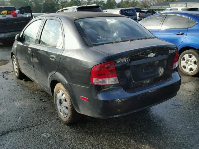 KL1TG52645B295307 - 2005 CHEVROLET AVEO LT BLACK photo 3