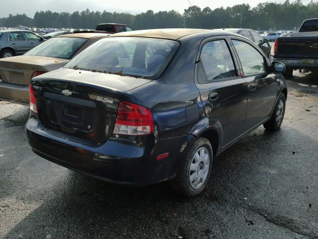 KL1TG52645B295307 - 2005 CHEVROLET AVEO LT BLACK photo 4