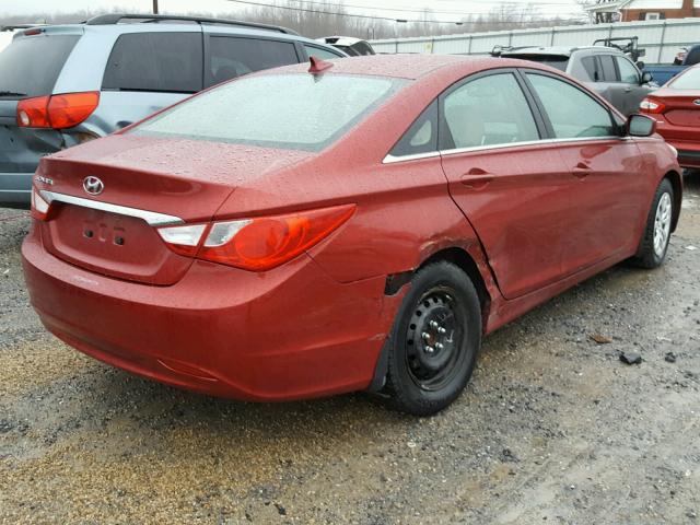 5NPEB4AC9BH177846 - 2011 HYUNDAI SONATA GLS MAROON photo 4