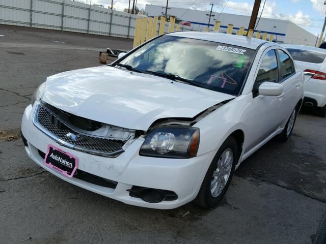 4A32B2FF0BE021024 - 2011 MITSUBISHI GALANT FE WHITE photo 2