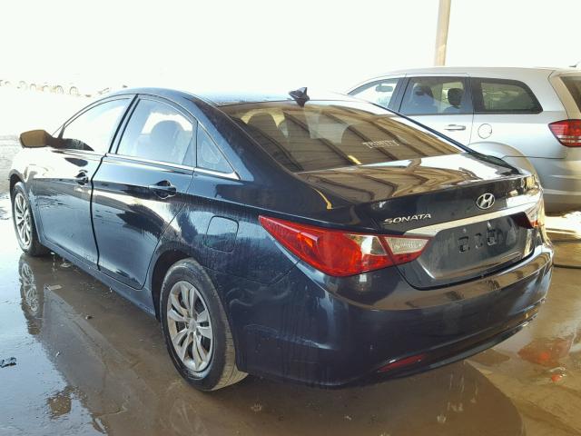 5NPEB4AC8DH697538 - 2013 HYUNDAI SONATA GLS BLUE photo 3