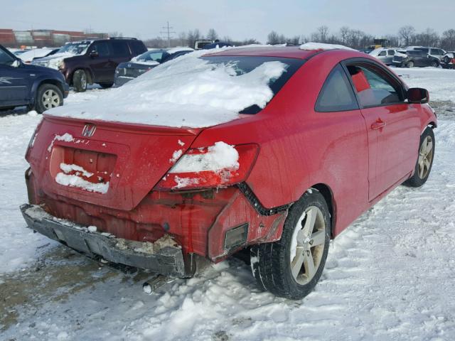 2HGFG12896H578067 - 2006 HONDA CIVIC EX RED photo 4