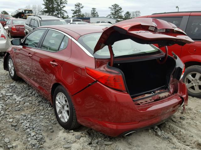 KNAGM4A72B5183958 - 2011 KIA OPTIMA LX RED photo 3