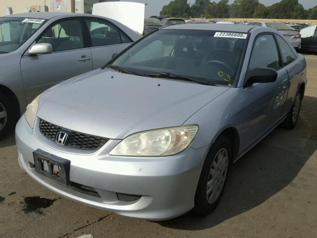 1HGEM21505L058617 - 2005 HONDA CIVIC LX SILVER photo 2