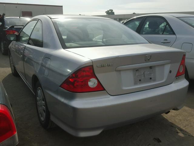 1HGEM21505L058617 - 2005 HONDA CIVIC LX SILVER photo 3