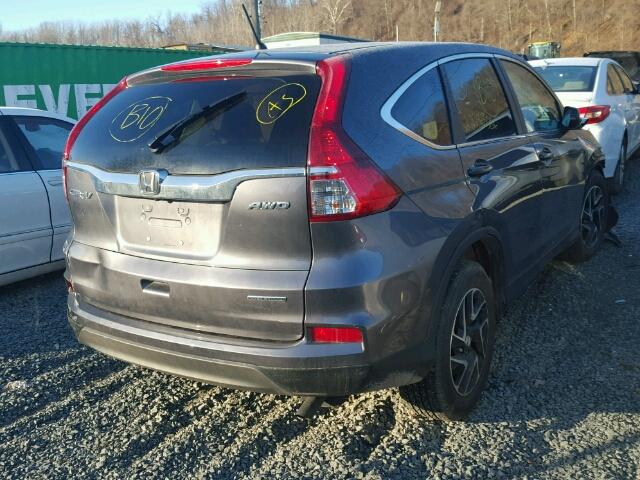 2HKRM4H44GH698703 - 2016 HONDA CR-V SE GRAY photo 4