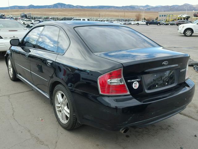 4S3BL616477209992 - 2007 SUBARU LEGACY 2.5 BLACK photo 3