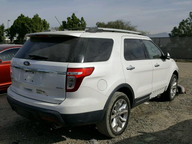 1FMHK8F81BGA21048 - 2011 FORD EXPLORER L WHITE photo 4