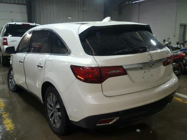 5FRYD4H47FB024357 - 2015 ACURA MDX TECHNO WHITE photo 3