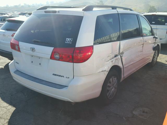 5TDZK23C57S076596 - 2007 TOYOTA SIENNA CE WHITE photo 4