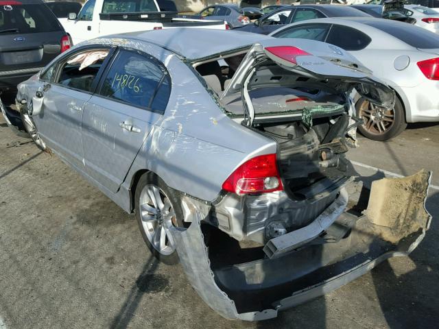 2HGFA16508H328205 - 2008 HONDA CIVIC LX SILVER photo 3