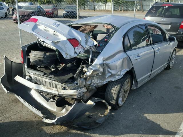 2HGFA16508H328205 - 2008 HONDA CIVIC LX SILVER photo 4