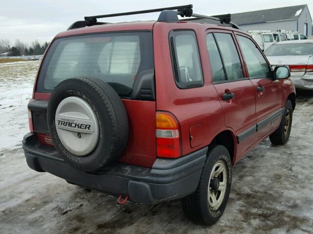 2CNBJ13C8X6926418 - 1999 CHEVROLET TRACKER RED photo 4