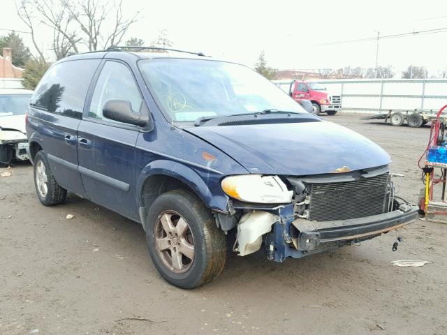 1D4GP45R85B370104 - 2005 DODGE CARAVAN SX BLUE photo 1