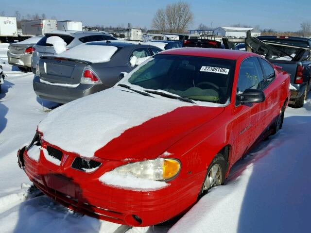 1G2NF12E31M519609 - 2001 PONTIAC GRAND AM S RED photo 2