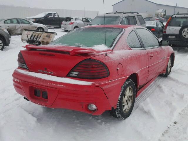 1G2NF12E31M519609 - 2001 PONTIAC GRAND AM S RED photo 4