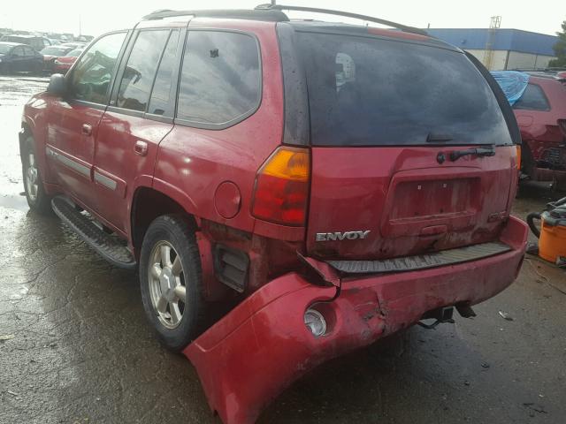 1GKDT13S222333663 - 2002 GMC ENVOY BURGUNDY photo 3