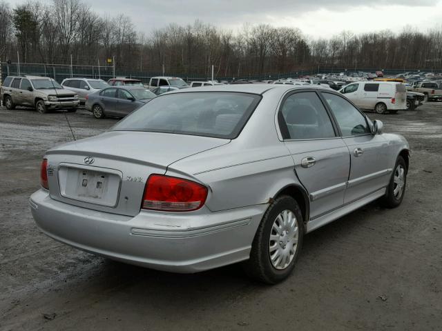 KMHWF25S63A888696 - 2003 HYUNDAI SONATA GL SILVER photo 4