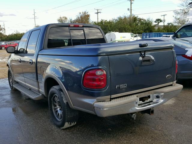 1FTRW07L41KB33372 - 2001 FORD F150 SUPER BLUE photo 3