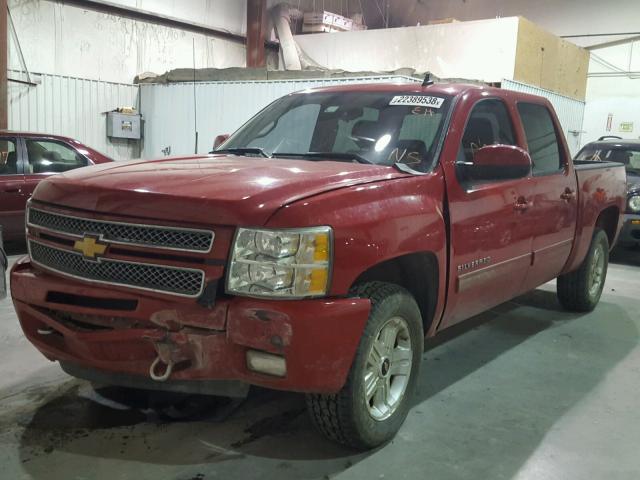 3GCPKSE75DG153307 - 2013 CHEVROLET SILVERADO RED photo 2