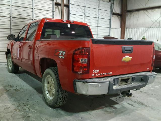 3GCPKSE75DG153307 - 2013 CHEVROLET SILVERADO RED photo 3