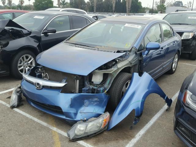 1HGFA16898L085992 - 2008 HONDA CIVIC EX BLUE photo 2