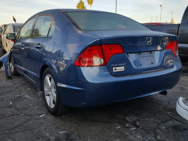 1HGFA16898L085992 - 2008 HONDA CIVIC EX BLUE photo 3