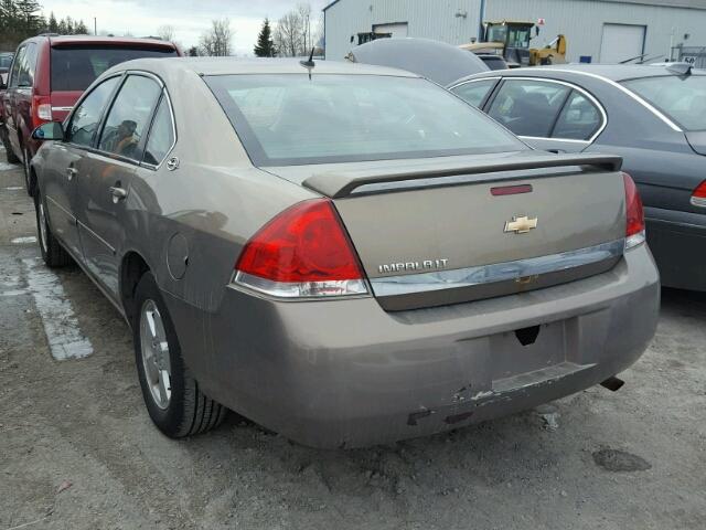 2G1WT58N769293773 - 2006 CHEVROLET IMPALA LT BROWN photo 3