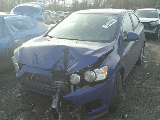 1G1JC5SH6E4225754 - 2014 CHEVROLET SONIC LT BLUE photo 2