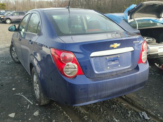 1G1JC5SH6E4225754 - 2014 CHEVROLET SONIC LT BLUE photo 3