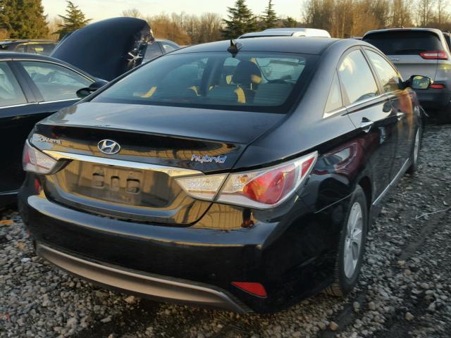 KMHEC4A44EA114019 - 2014 HYUNDAI SONATA HYB BLACK photo 4